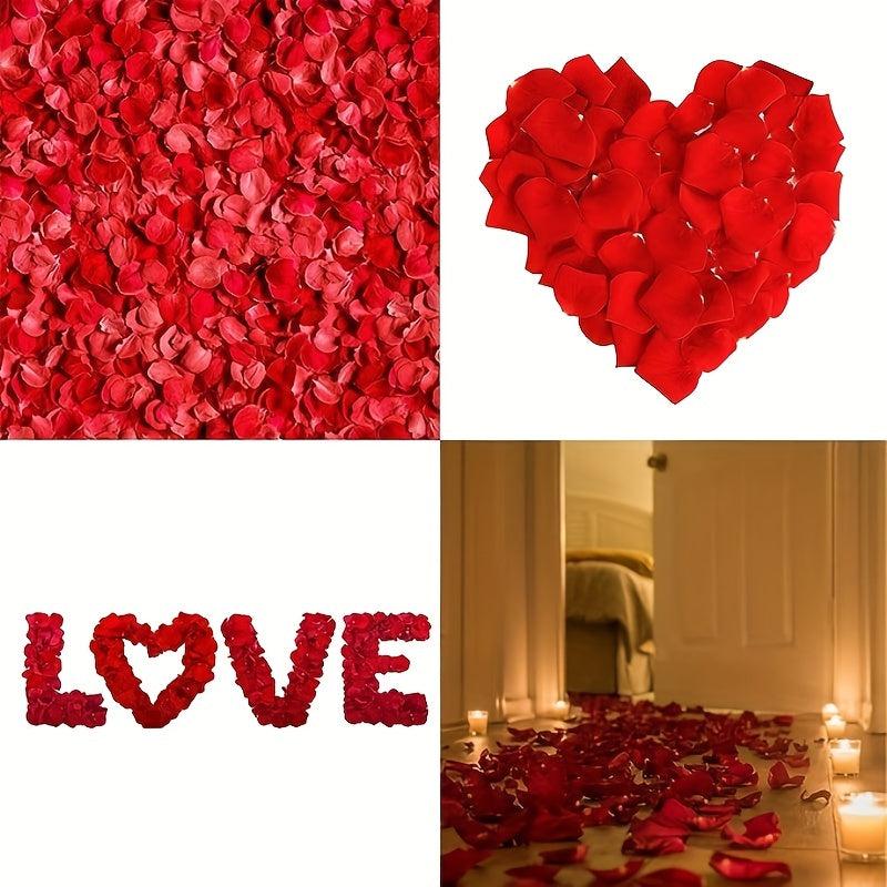 I Love You Balloon Banner + Heart Balloon + Rose Petals + Bear Hug Balloon