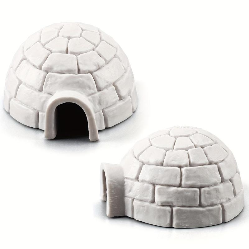 2pcs Mini Snow House Christmas Tree Model for Parties & Decorations