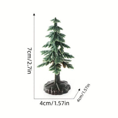 2pcs Mini Snow House Christmas Tree Model for Parties & Decorations