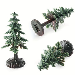 2pcs Mini Snow House Christmas Tree Model for Parties & Decorations
