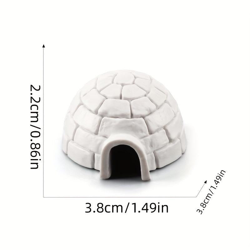 2pcs Mini Snow House Christmas Tree Model for Parties & Decorations