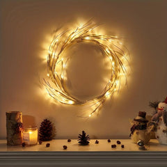 Birch Garland Lights 1.7m 48 LED Fairy Light Timer Christmas Decoration