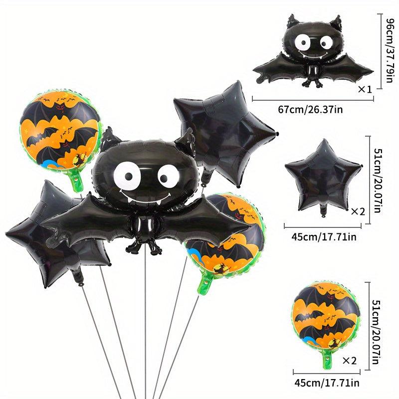 5pcs Halloween Set Aluminum Film Balloons Party Event Decoration Supplies