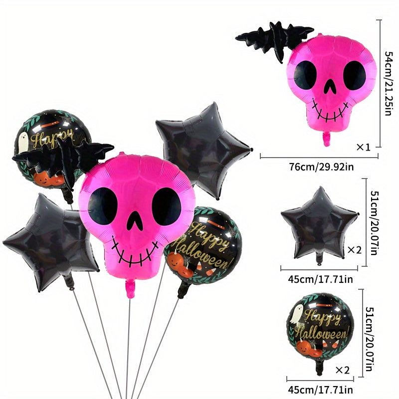 5pcs Halloween Set Aluminum Film Balloons Party Event Decoration Supplies