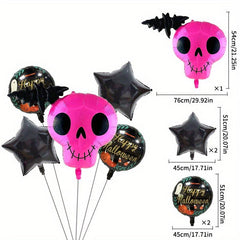 5pcs Halloween Set Aluminum Film Balloons Party Event Decoration Supplies