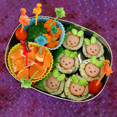6pcs Dinosaur Food Picks Mini Toddler Fruit Forks Birthday Party Decor