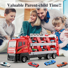 64-Inch Ejection Race Track Toy Truck with 4 Cars