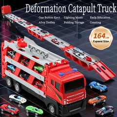 64-Inch Ejection Race Track Toy Truck with 4 Cars