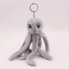 Octopus Fur Ball Keychain Backpack Bag Pendant