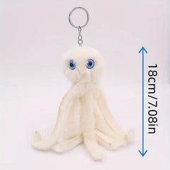 Octopus Fur Ball Keychain Backpack Bag Pendant