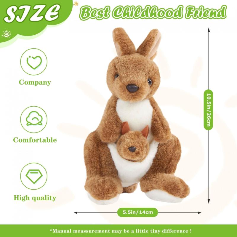 Glow Guards Kangaroo Stuffed Animal Plush Toys for Kids, Set of 2