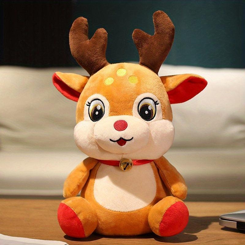 Christmas Plush Dolls Santa Reindeer Stuffed Animals Plush Toys Xmas Decor