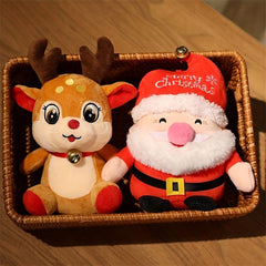Christmas Plush Dolls Santa Reindeer Stuffed Animals Plush Toys Xmas Decor