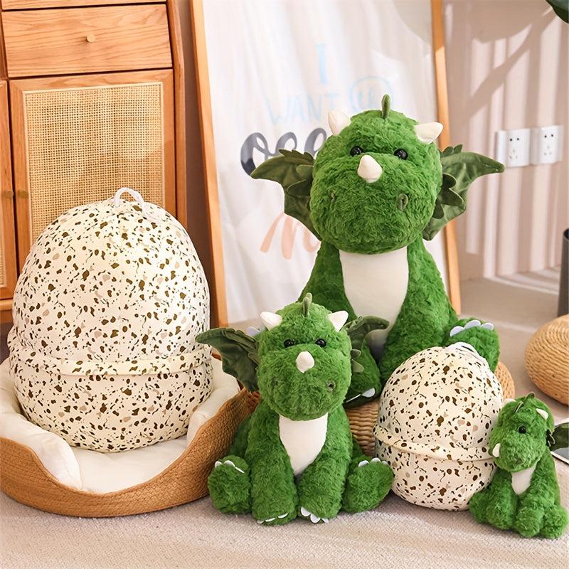 7-inch Dinosaur Doll & Eggshell Plush Toy - Hatching Baby Dinosaur Gift