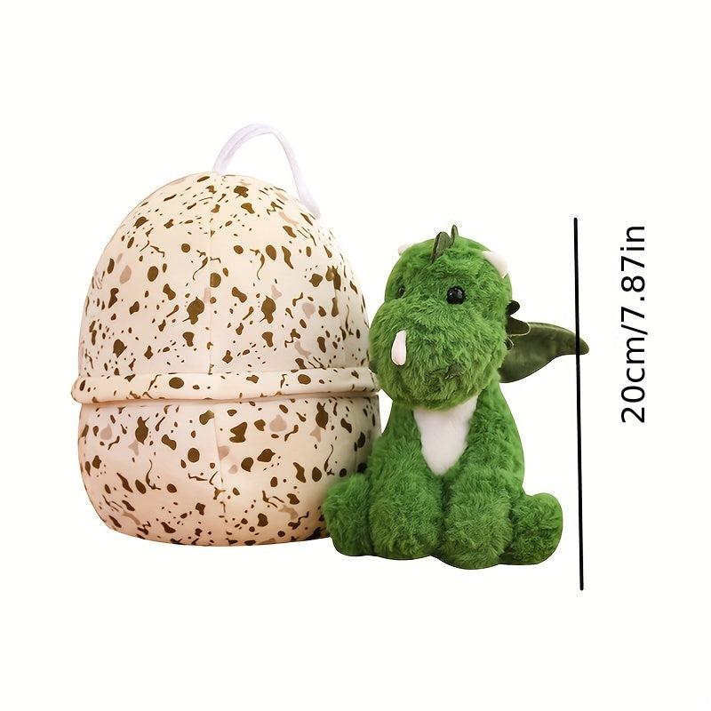 7-inch Dinosaur Doll & Eggshell Plush Toy - Hatching Baby Dinosaur Gift