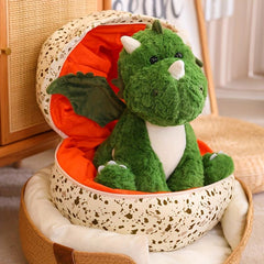 7-inch Dinosaur Doll & Eggshell Plush Toy - Hatching Baby Dinosaur Gift