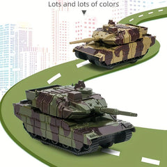 Cartoon Tank Toy Car Mini Back Force Tank Model Christmas Halloween