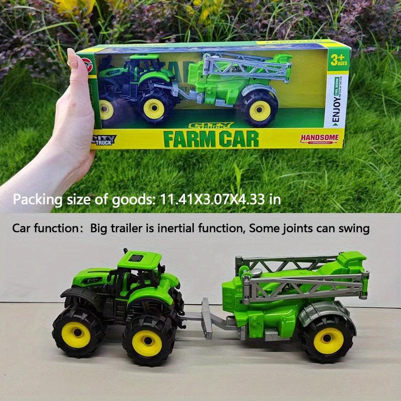 Toy Car Farm Field Work Transport Car Trailer