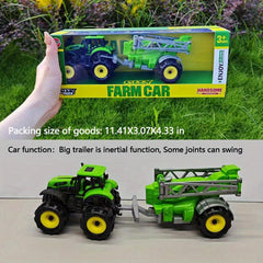 Toy Car Farm Field Work Transport Car Trailer