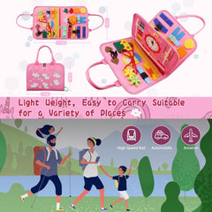 Kids Blanket Book Busy Board Education Toys Felt Practice Learning Board
