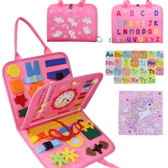 Kids Blanket Book Busy Board Education Toys Felt Practice Learning Board