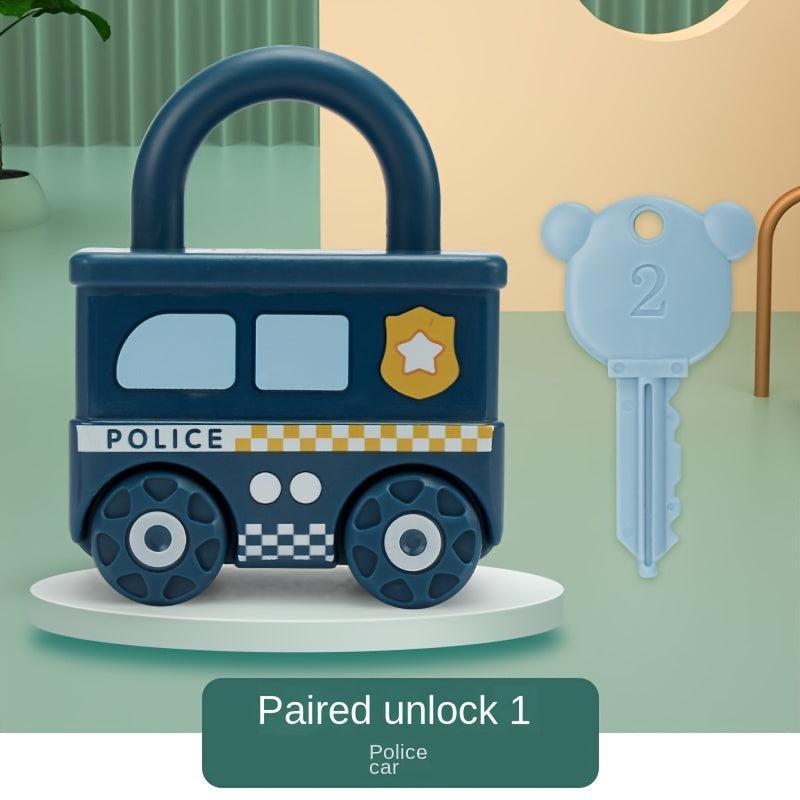 Christmas Preschool Locks And Keys Game Toy For Kids Learning Numbers Car Toy