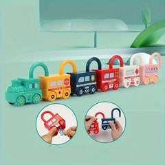 Christmas Preschool Locks And Keys Game Toy For Kids Learning Numbers Car Toy