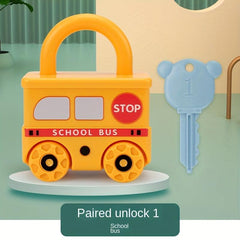 Christmas Preschool Locks And Keys Game Toy For Kids Learning Numbers Car Toy