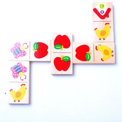 Fruit Domino Puzzle Blocks Logical Thinking Training Jigsaw