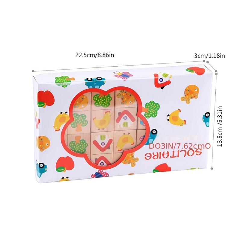Fruit Domino Puzzle Blocks Logical Thinking Training Jigsaw