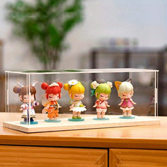 Solid Wood Base Display Box for Collectibles