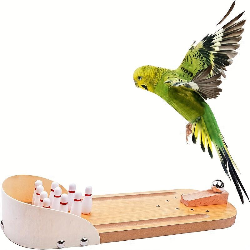 Desktop Mini Bowling Game Set Wooden Board Stress Relief Gadget