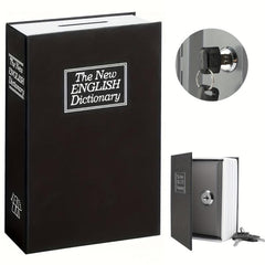 Hidden Dictionary Safe with Password Money Stash & Book Storage