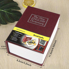 Hidden Dictionary Safe with Password Money Stash & Book Storage