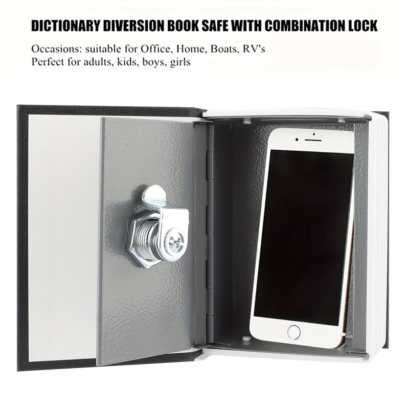 Hidden Dictionary Safe with Password Money Stash & Book Storage