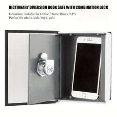 Hidden Dictionary Safe with Password Money Stash & Book Storage