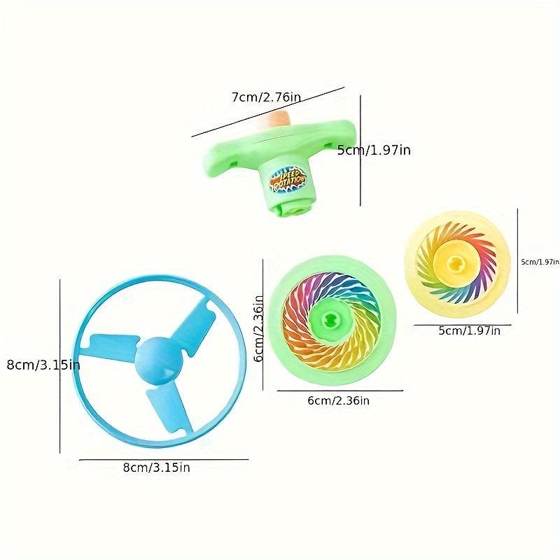4pcs Set Unique Gyroscope Toys Outdoor Halloween Christmas Birthday