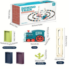 60pcs Domino Train Christmas Toy Set with Light