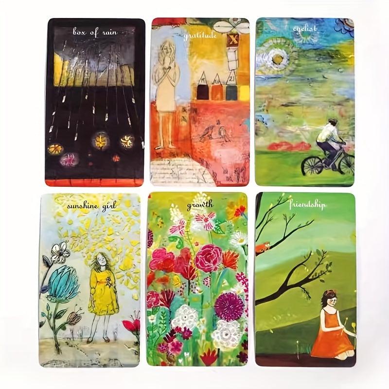70pcs Story Oracle Cards with Guidebook Portable Christmas Tarot Card Game