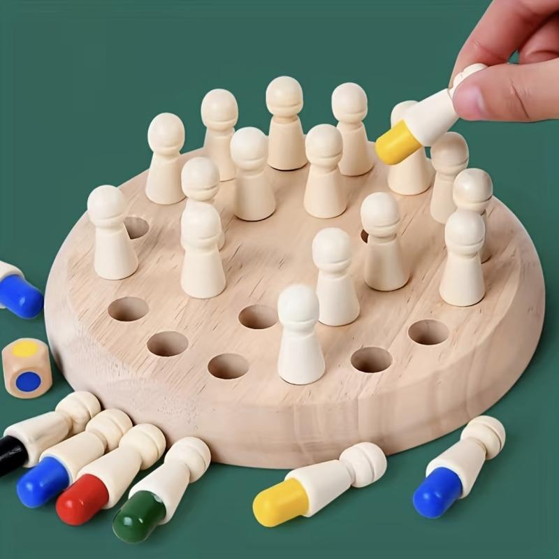 Wooden Memory Chess Parent-child Interactive Fun Games