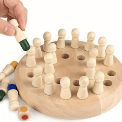 Wooden Memory Chess Parent-child Interactive Fun Games