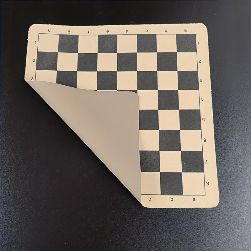 10 63in Int'l Chess Board Foldable Leather Fleece Material Checker
