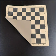 10 63in Int'l Chess Board Foldable Leather Fleece Material Checker