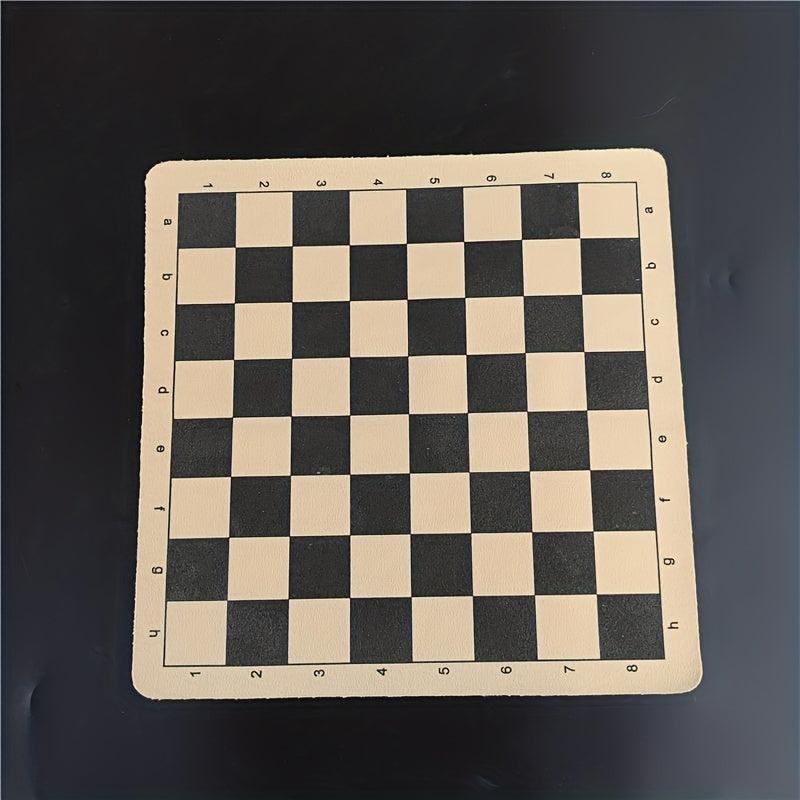 10 63in Int'l Chess Board Foldable Leather Fleece Material Checker