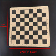 10 63in Int'l Chess Board Foldable Leather Fleece Material Checker