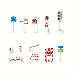 Game Mat And Traffic Sign Parking With Car Model City Construction Toys