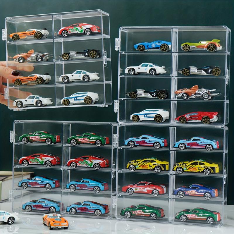 1pc Toy Car Model Display Stand Transparent Storage Box
