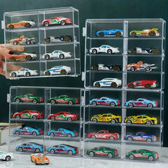 1pc Toy Car Model Display Stand Transparent Storage Box