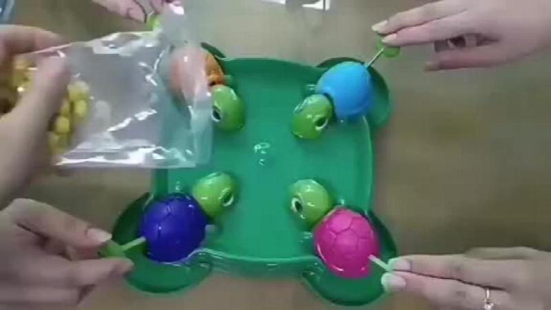 Turtle Eating Bean Toy for Kids, Parent-child Interactive Desktop Game