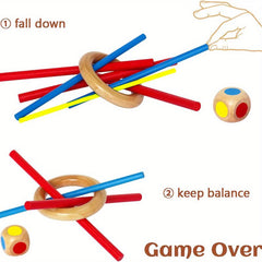 Wooden Stick Toys for Family Balance and Patience Training
